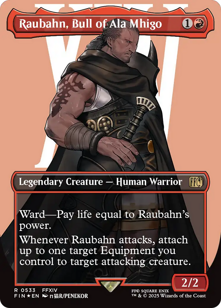 Raubahn, Bull of Ala Mhigo (Borderless) (Surge Foil) [FINAL FANTASY] | Mega City Incorporated