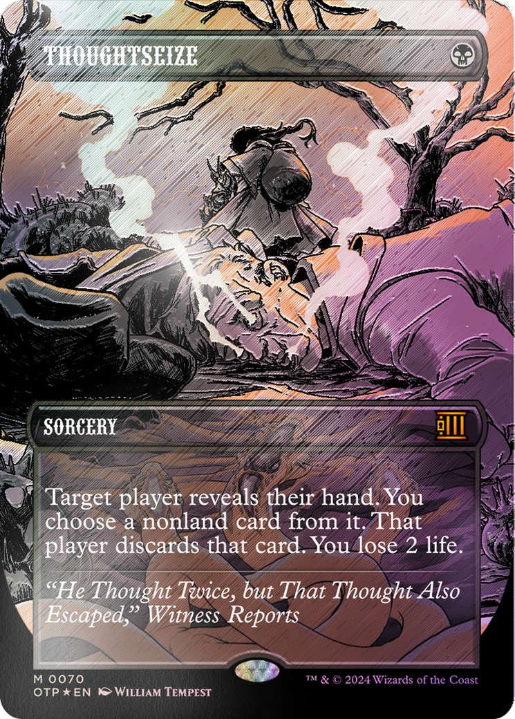 Thoughtseize (Textured Foil) [Outlaws of Thunder Junction: Breaking News] | Mega City Incorporated