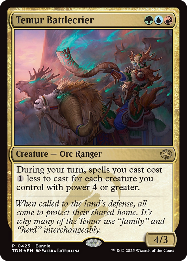 Temur Battlecrier (Bundle) [Tarkir: Dragonstorm Promos] | Mega City Incorporated