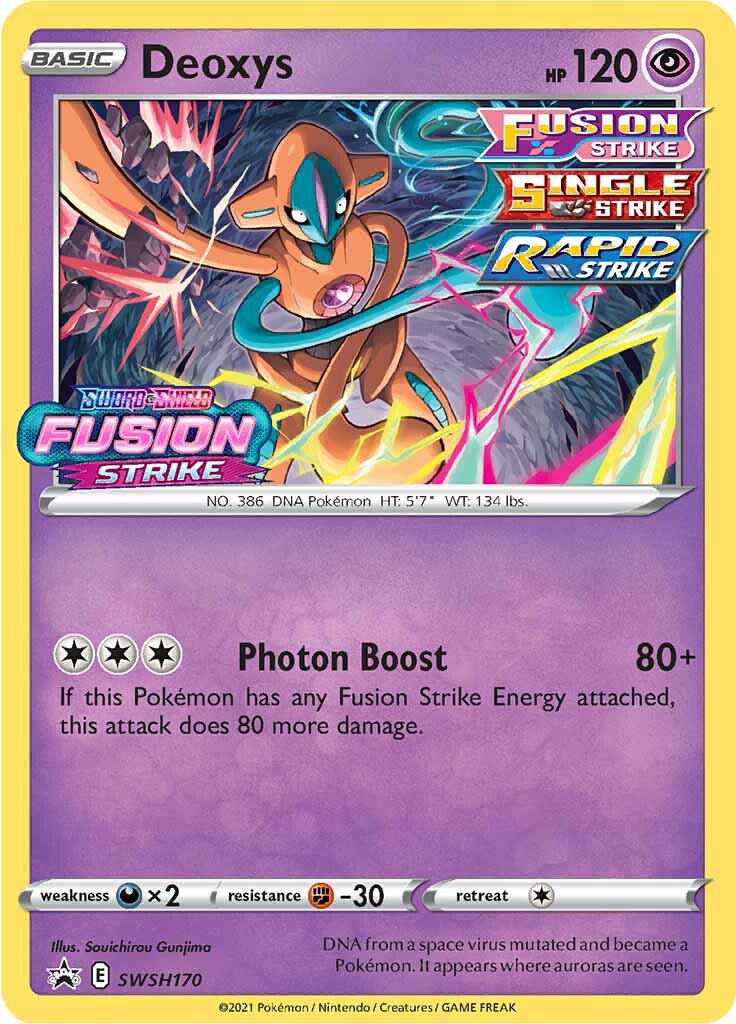 Deoxys (SWSH170) (Prerelease Promo) [Sword & Shield: Black Star Promos] | Mega City Incorporated