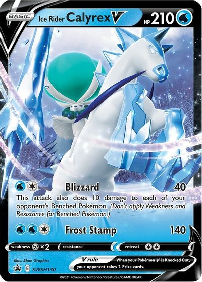 Ice Rider Calyrex V (SWSH130) (Jumbo Card) [Sword & Shield: Black Star Promos] | Mega City Incorporated