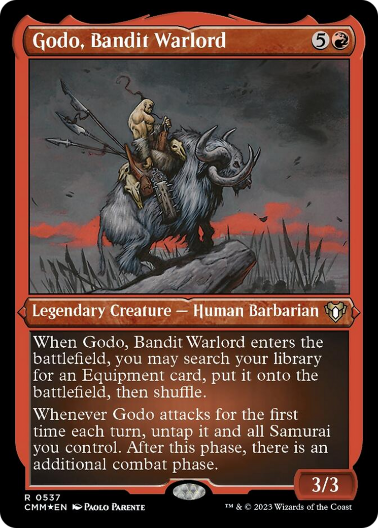 Godo, Bandit Warlord (Foil Etched) [Commander Masters] | Mega City Incorporated