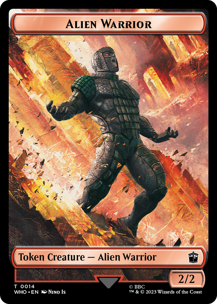 Soldier // Alien Warrior Double-Sided Token [Doctor Who Tokens] | Mega City Incorporated