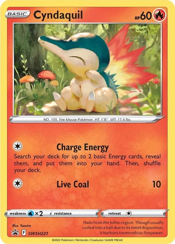 Cyndaquil (SWSH221) (Cosmos Holo) [Sword & Shield: Black Star Promos] | Mega City Incorporated