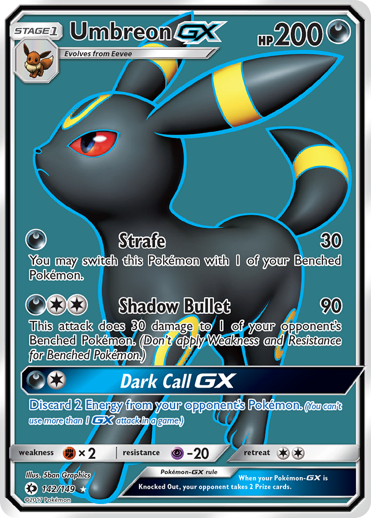 Umbreon GX (142/149) [Sun & Moon: Base Set] | Mega City Incorporated