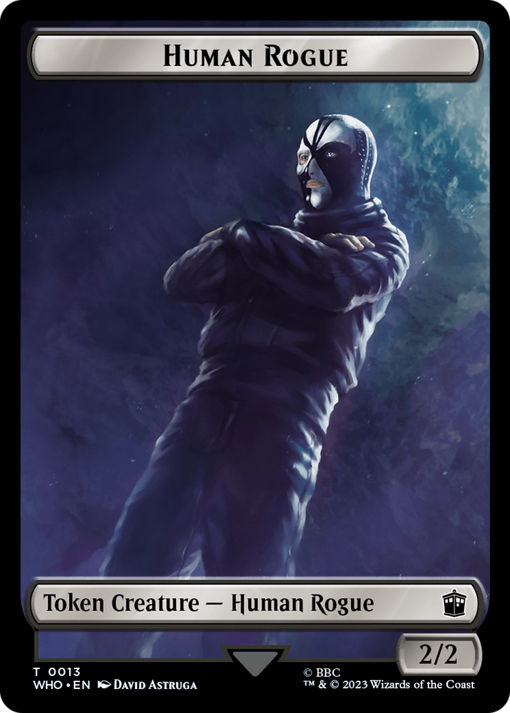 Human Rogue // Clue (0022) Double-Sided Token [Doctor Who Tokens] | Mega City Incorporated