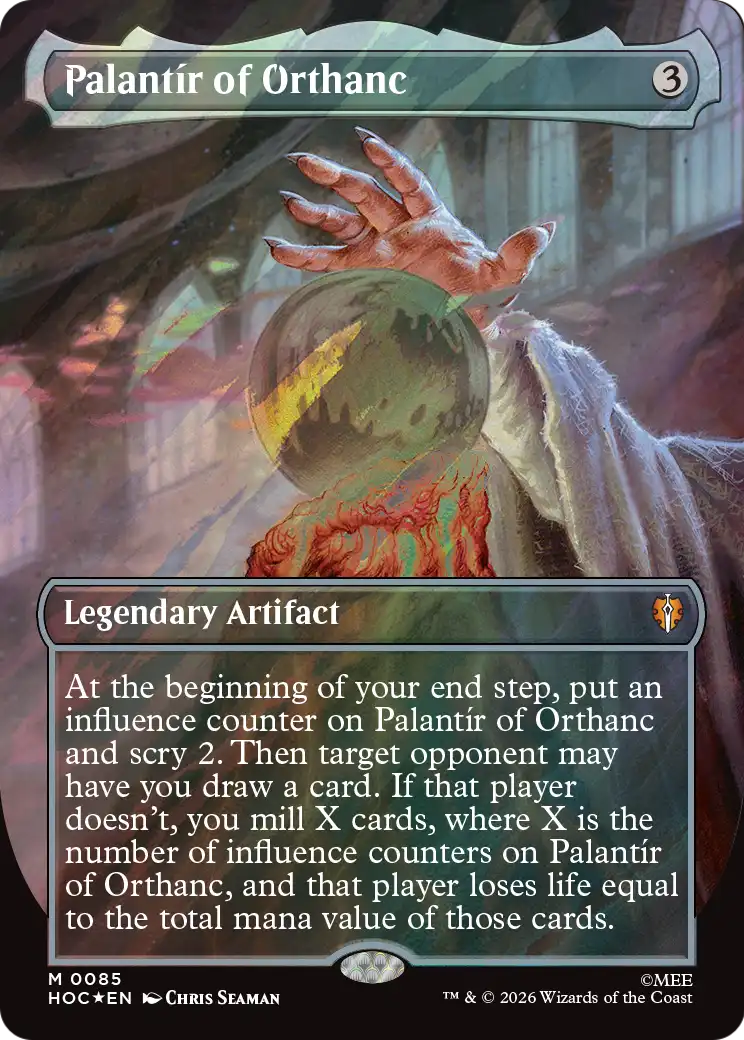 Palantir of Orthanc (Borderless) (Surge Foil) [The Hobbit: Eternal-Legal] | Mega City Incorporated