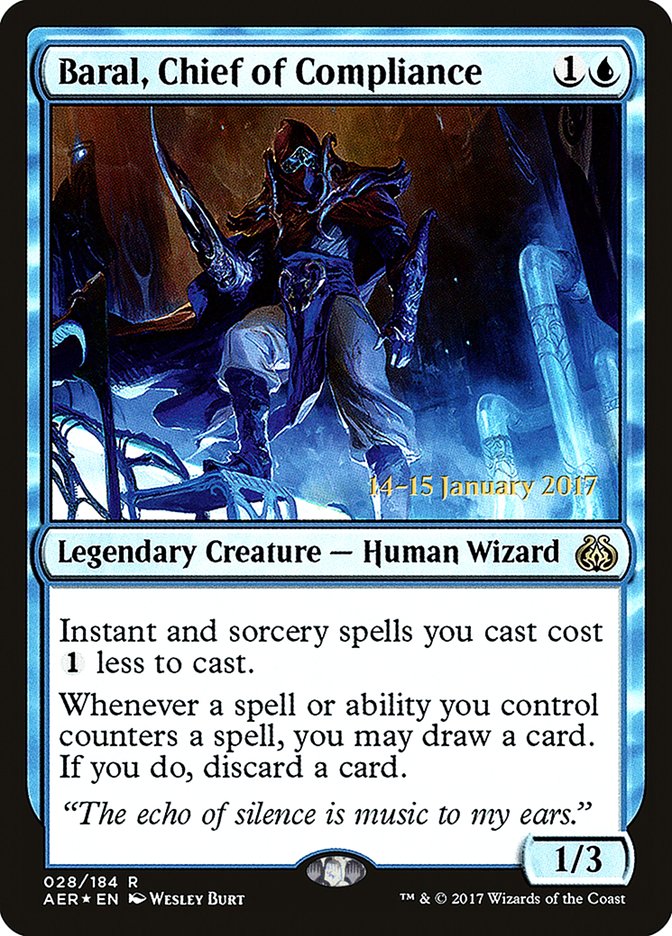 Baral, Chief of Compliance [Aether Revolt Prerelease Promos] | Mega City Incorporated