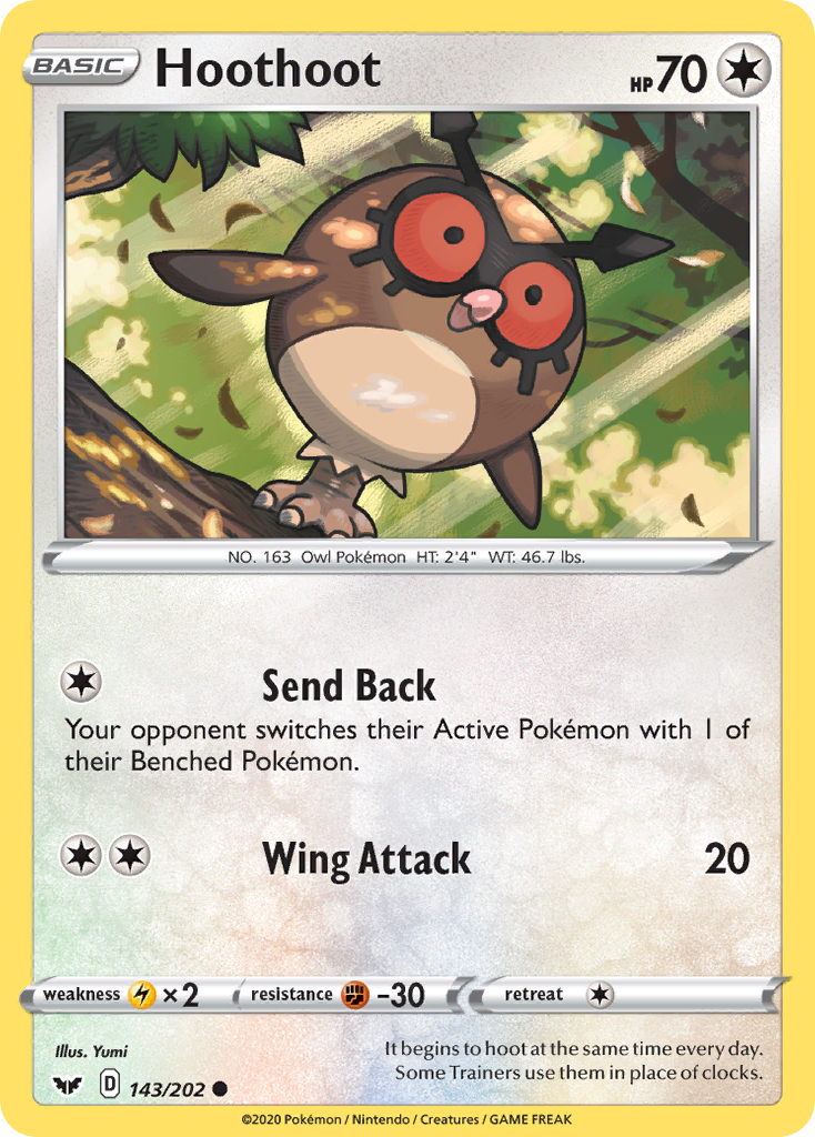 Hoothoot (143/202) [Sword & Shield: Base Set] | Mega City Incorporated