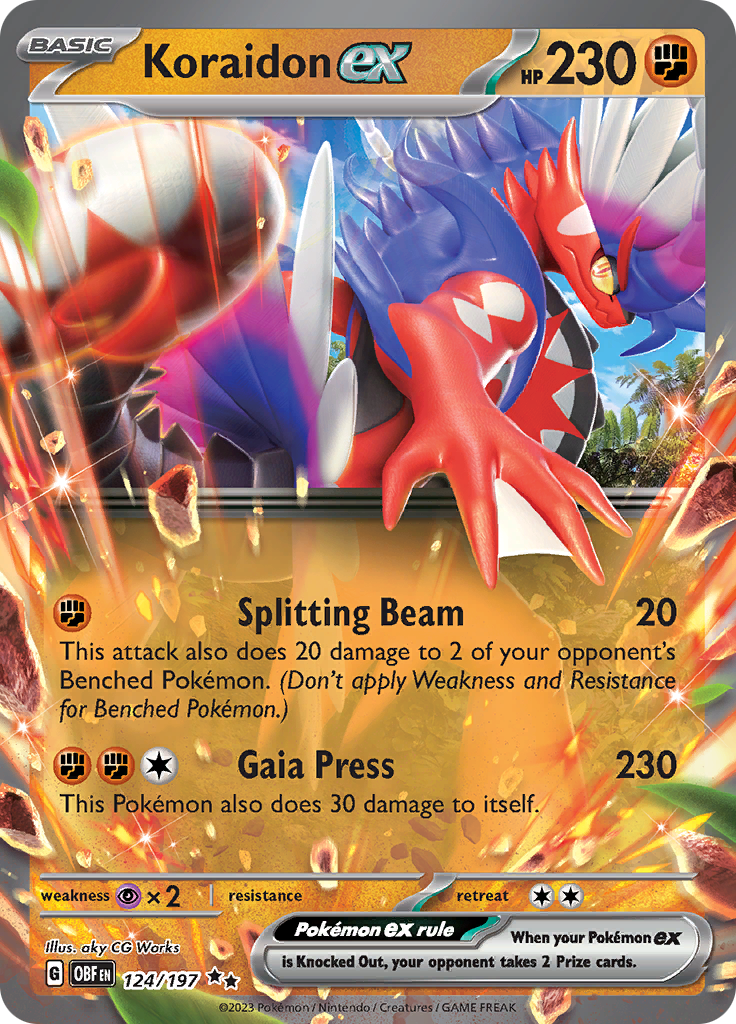 Koraidon ex (124/197) [Scarlet & Violet: Obsidian Flames] | Mega City Incorporated
