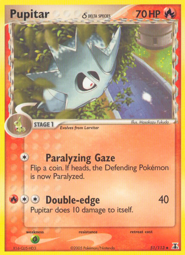 Pupitar (51/113) (Delta Species) [EX: Delta Species] | Mega City Incorporated