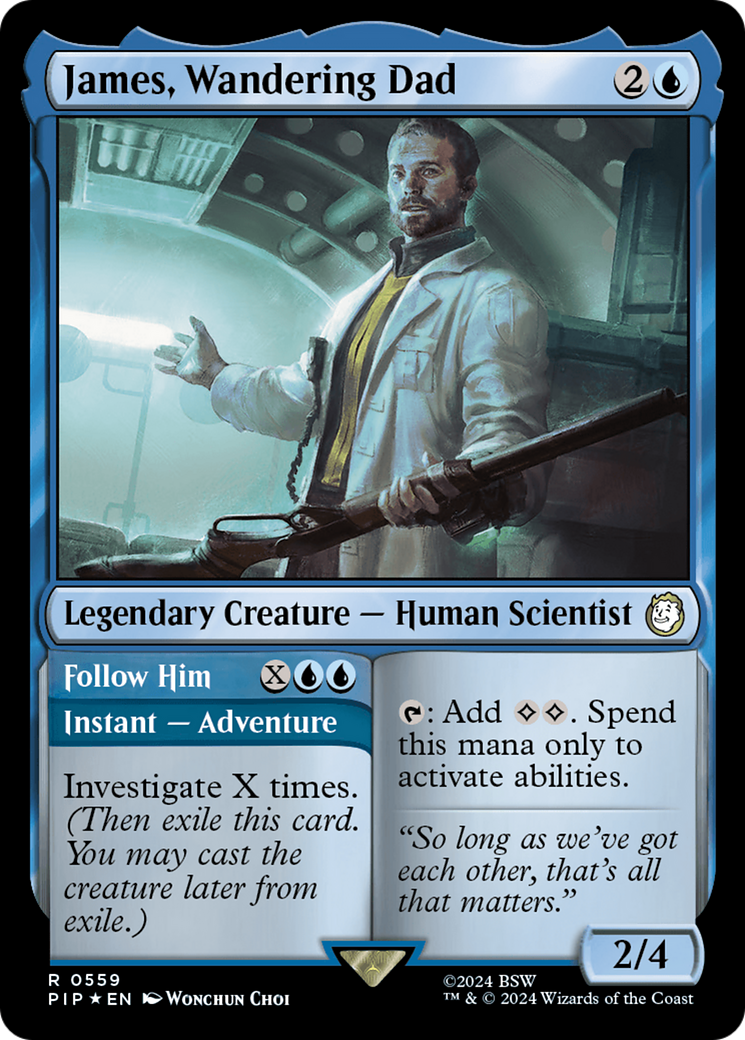 James, Wandering Dad // Follow Him (Surge Foil) [Fallout] | Mega City Incorporated