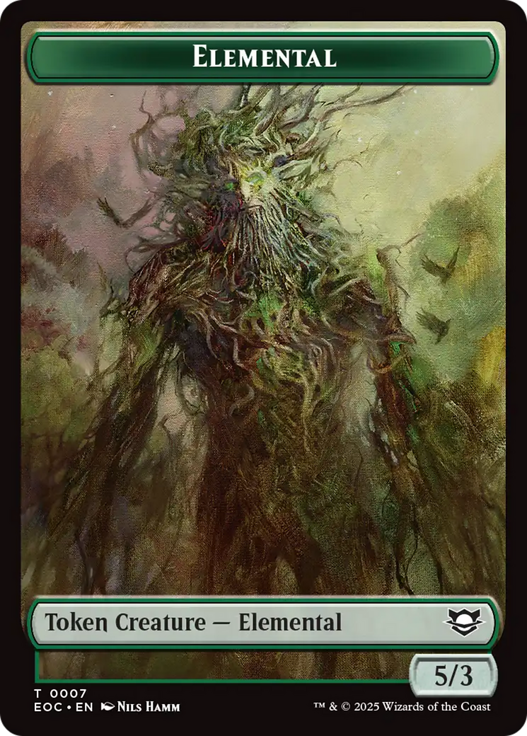 Beast (0006) // Elemental (0007) Double-Sided Token [Edge of Eternities Commander Tokens] | Mega City Incorporated