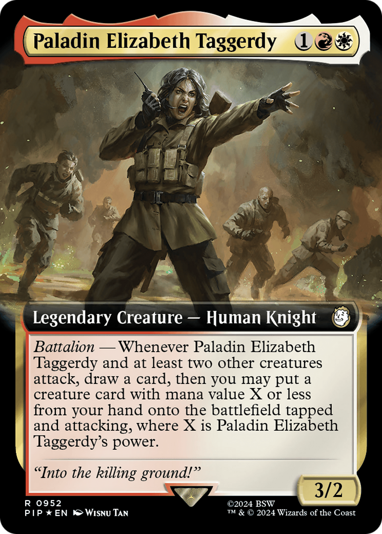 Paladin Elizabeth Taggerdy (Extended Art) (Surge Foil) [Fallout] | Mega City Incorporated