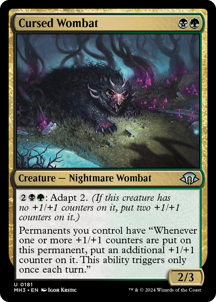 Cursed Wombat [Modern Horizons 3] | Mega City Incorporated