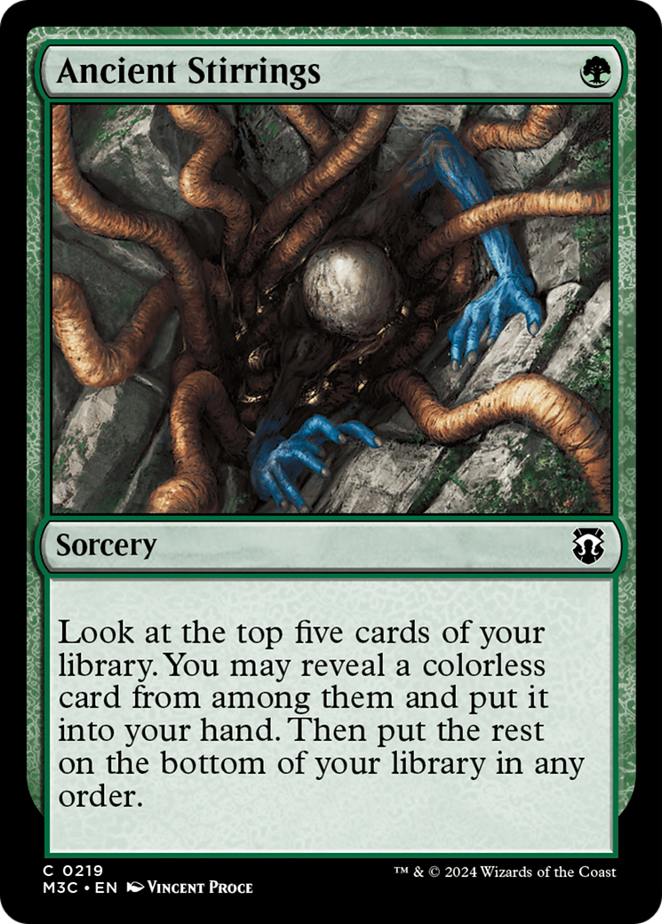 Ancient Stirrings (Ripple Foil) [Modern Horizons 3 Commander] | Mega City Incorporated