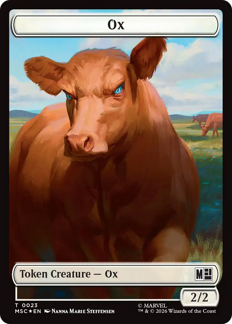 Ox (023) // Construct (030) Double-Sided Token (Surge Foil) [Marvel Super Heroes Commander Tokens] | Mega City Incorporated