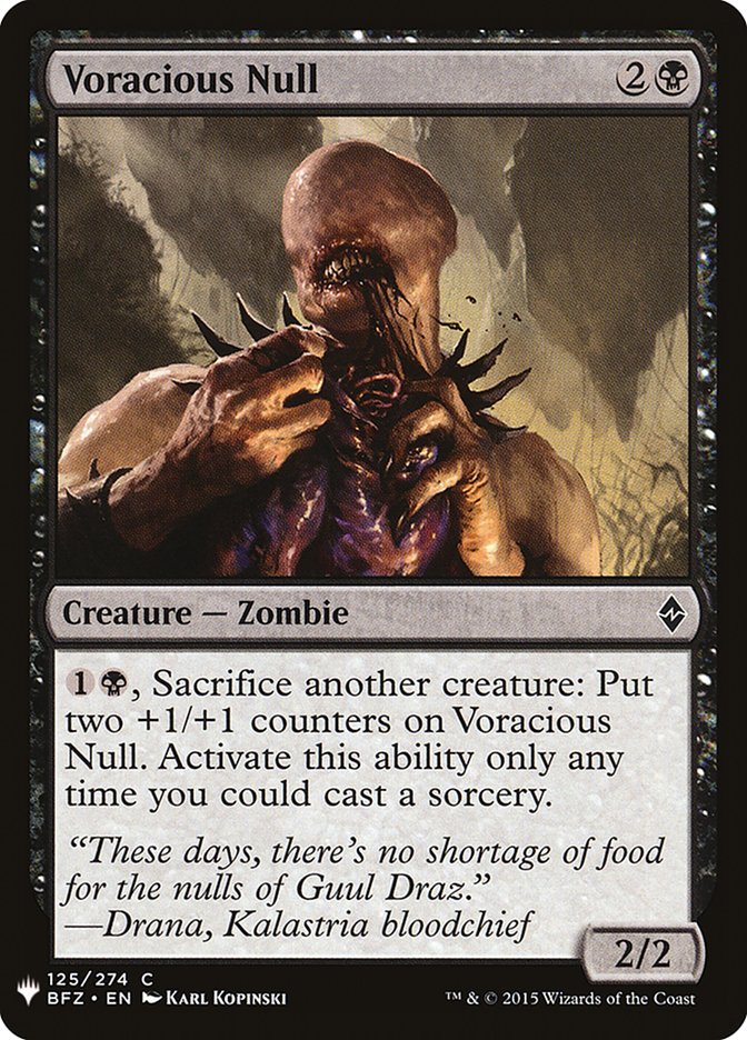 Voracious Null [Mystery Booster] | Mega City Incorporated