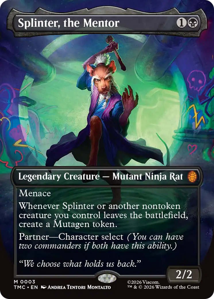 Splinter, the Mentor (Borderless) [Teenage Mutant Ninja Turtles Commander] | Mega City Incorporated