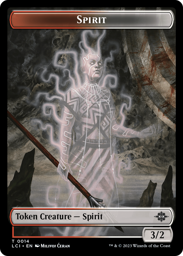 Vampire // Spirit Double-Sided Token [The Lost Caverns of Ixalan Tokens] | Mega City Incorporated