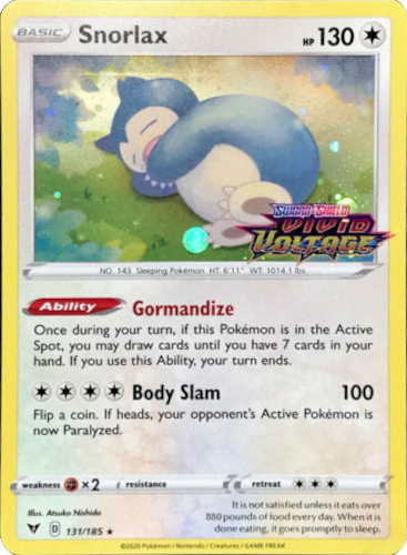 Snorlax (131/185) [Sword & Shield: Black Star Promos] | Mega City Incorporated