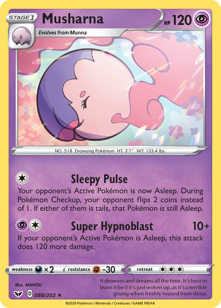 Musharna (088/202) [Sword & Shield: Base Set] | Mega City Incorporated
