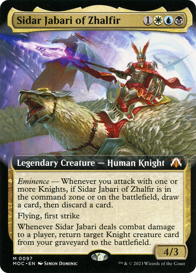 Sidar Jabari of Zhalfir (Extended Art) [March of the Machine Commander] | Mega City Incorporated