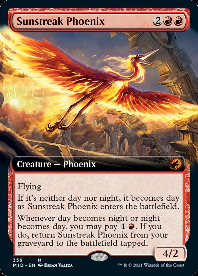 Sunstreak Phoenix (Extended Art) [Innistrad: Midnight Hunt] | Mega City Incorporated
