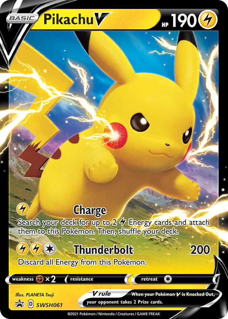 Pikachu V (SWSH061) (Jumbo Card) [Sword & Shield: Black Star Promos] | Mega City Incorporated