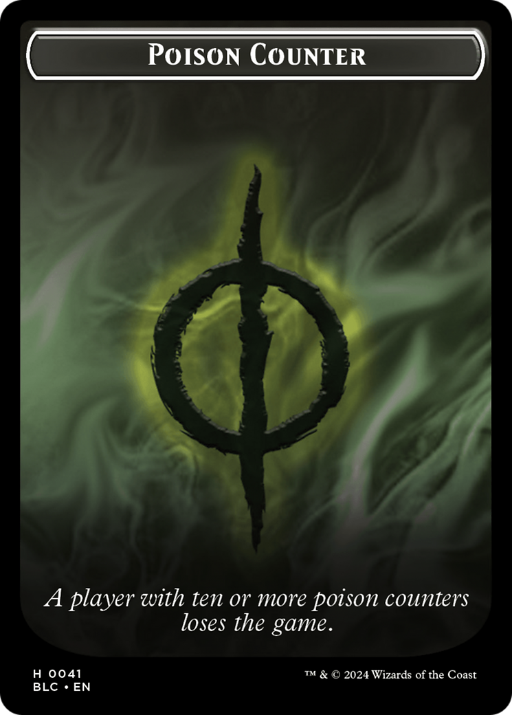 Rabbit // Poison Counter Double-Sided Token [Bloomburrow Commander Tokens] | Mega City Incorporated