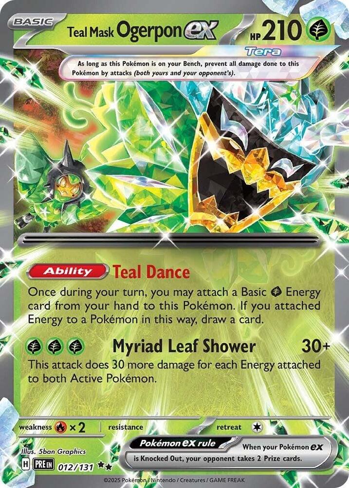 Teal Mask Ogerpon ex (012/131) [Scarlet & Violet: Prismatic Evolutions] | Mega City Incorporated