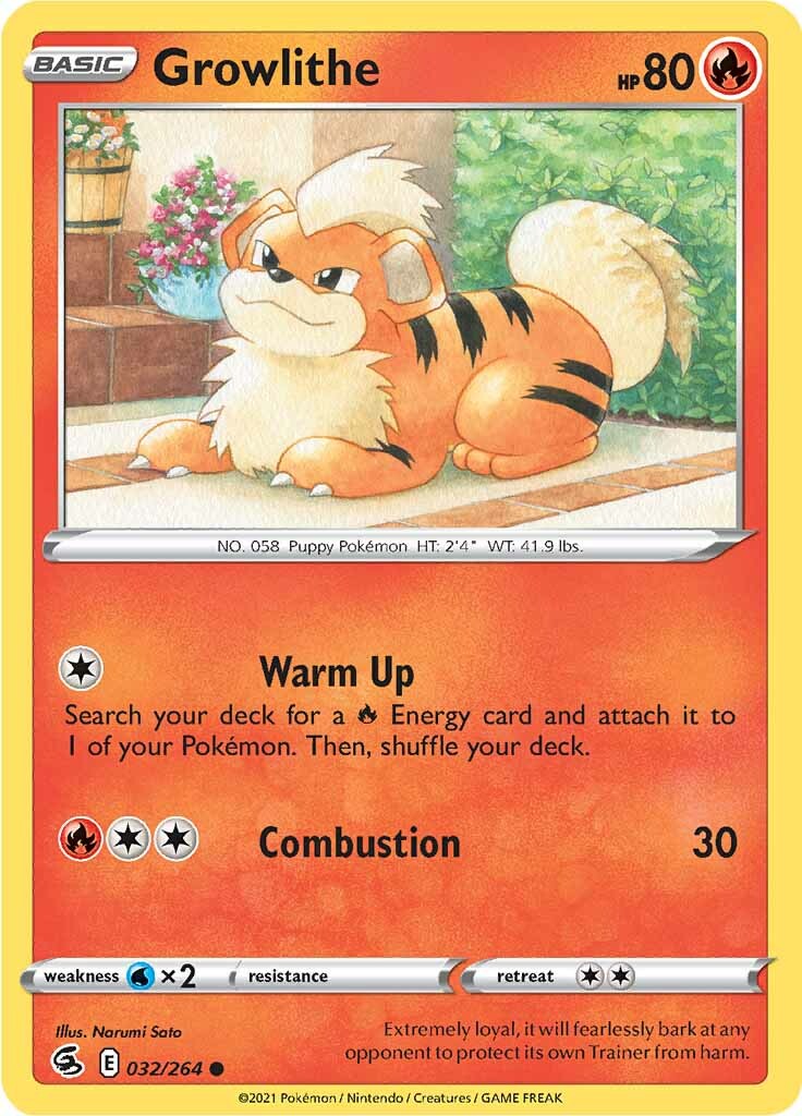 Growlithe (032/264) [Sword & Shield: Fusion Strike] | Mega City Incorporated