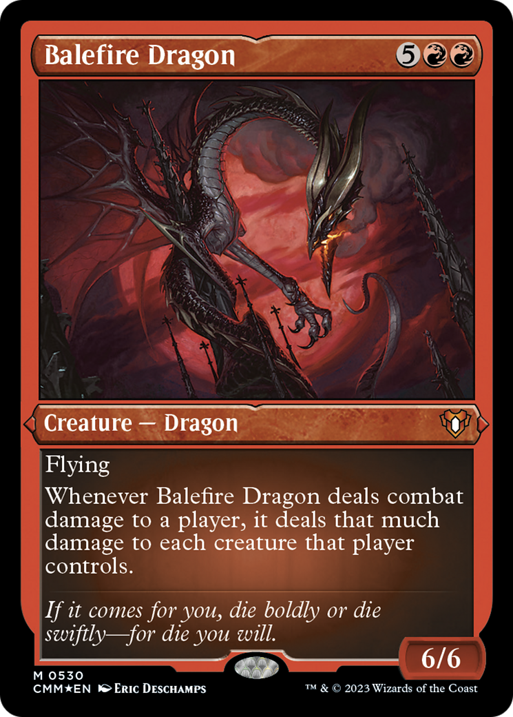 Balefire Dragon (Foil Etched) [Commander Masters] | Mega City Incorporated