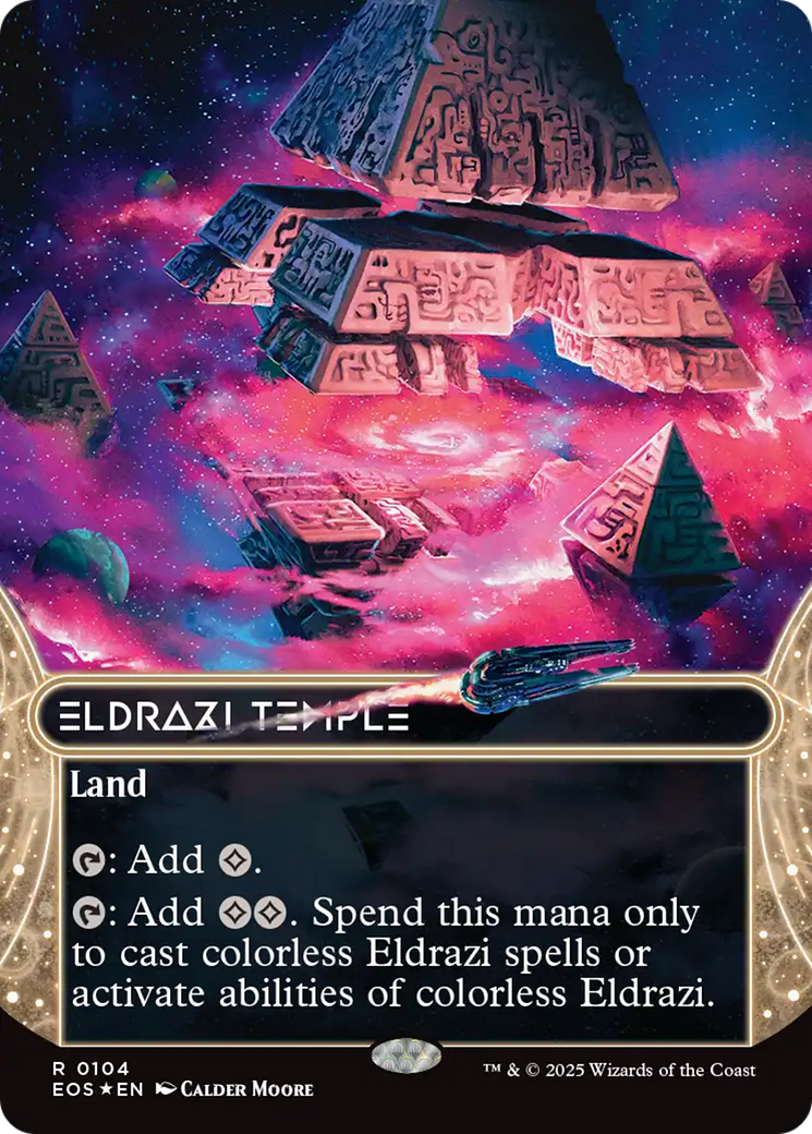 Eldrazi Temple (0104) (Borderless) (Galaxy Foil) [Edge of Eternities: Stellar Sights] | Mega City Incorporated