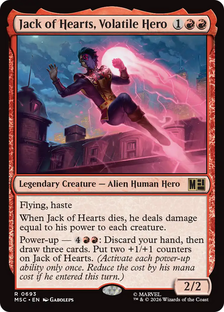 Jack of Hearts, Volatile Hero [Marvel Super Heroes Commander] | Mega City Incorporated