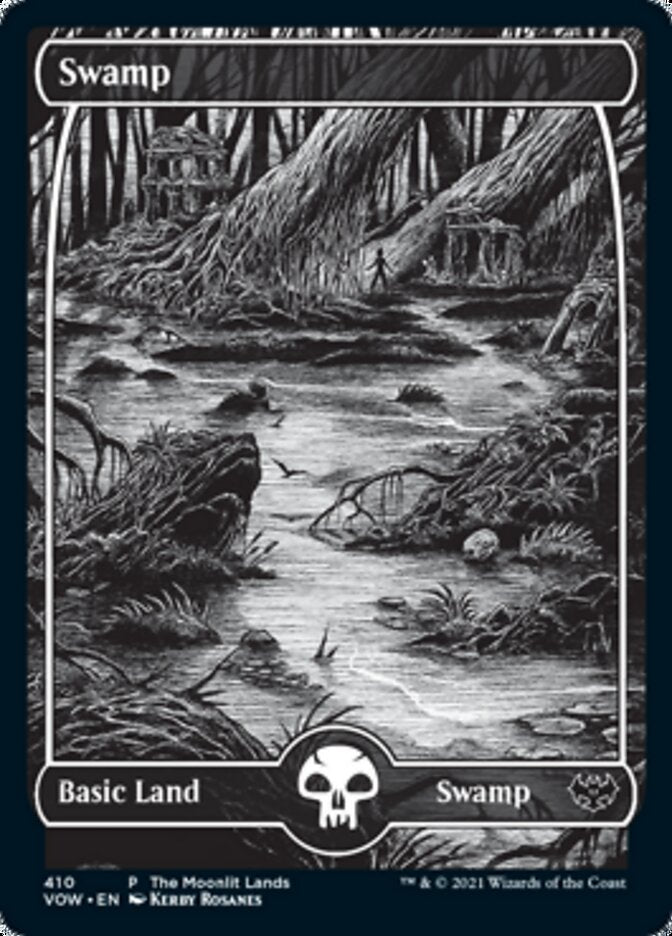 Swamp (The Moonlit Lands) (Foil Etched) [Innistrad: Crimson Vow Promos] | Mega City Incorporated