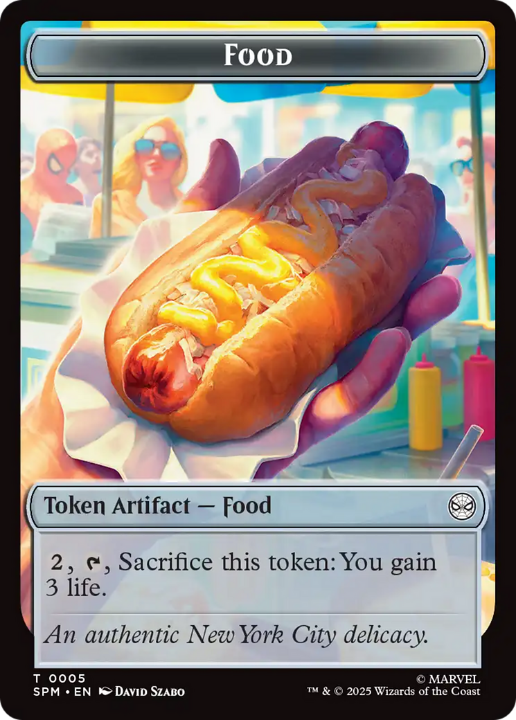 Spider // Food Double-Sided Token [Marvel's Spider-Man Tokens] | Mega City Incorporated