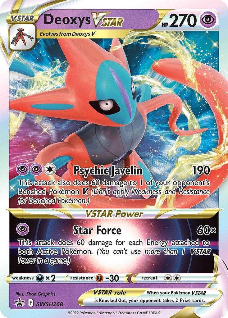 Deoxys VSTAR (SWSH268) (Jumbo Card) [Sword & Shield: Black Star Promos] | Mega City Incorporated