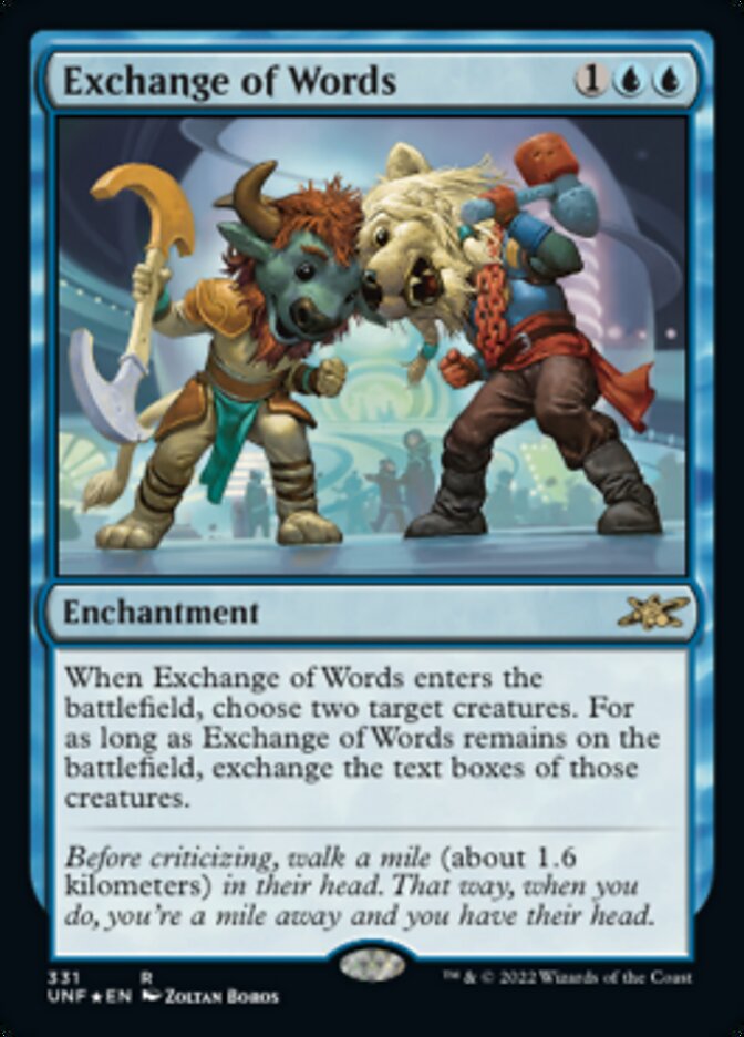 Exchange of Words (Galaxy Foil) [Unfinity] | Mega City Incorporated