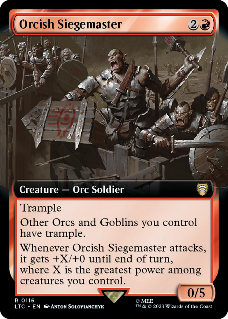 Orcish Siegemaster (Extended Art) [The Lord of the Rings: Tales of Middle-Earth Commander] | Mega City Incorporated