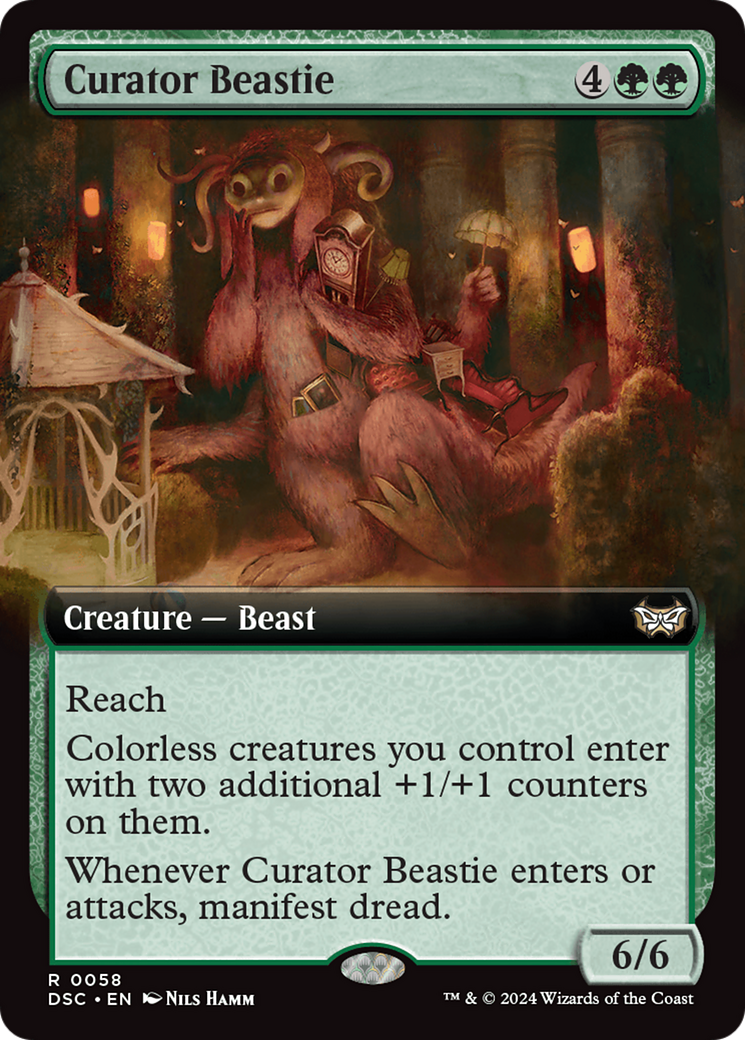 Curator Beastie (Extended Art) [Duskmourn: House of Horror Commander] | Mega City Incorporated