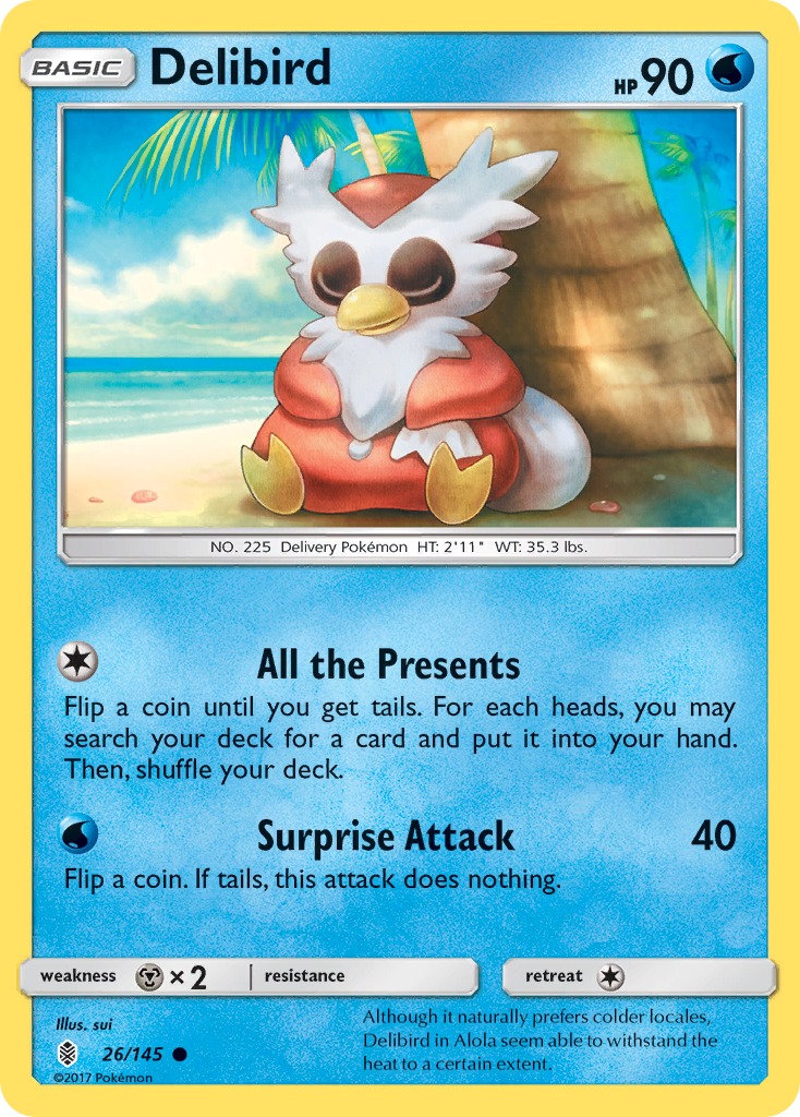 Delibird (26/145) [Sun & Moon: Guardians Rising] | Mega City Incorporated