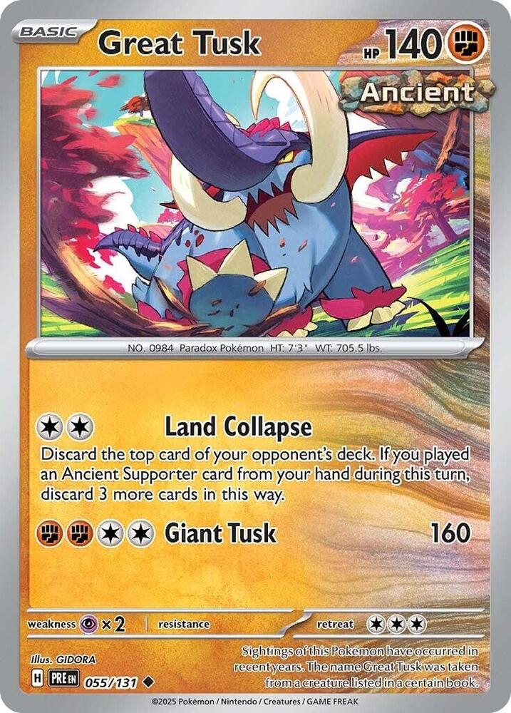 Great Tusk (055/131) [Scarlet & Violet: Prismatic Evolutions] | Mega City Incorporated