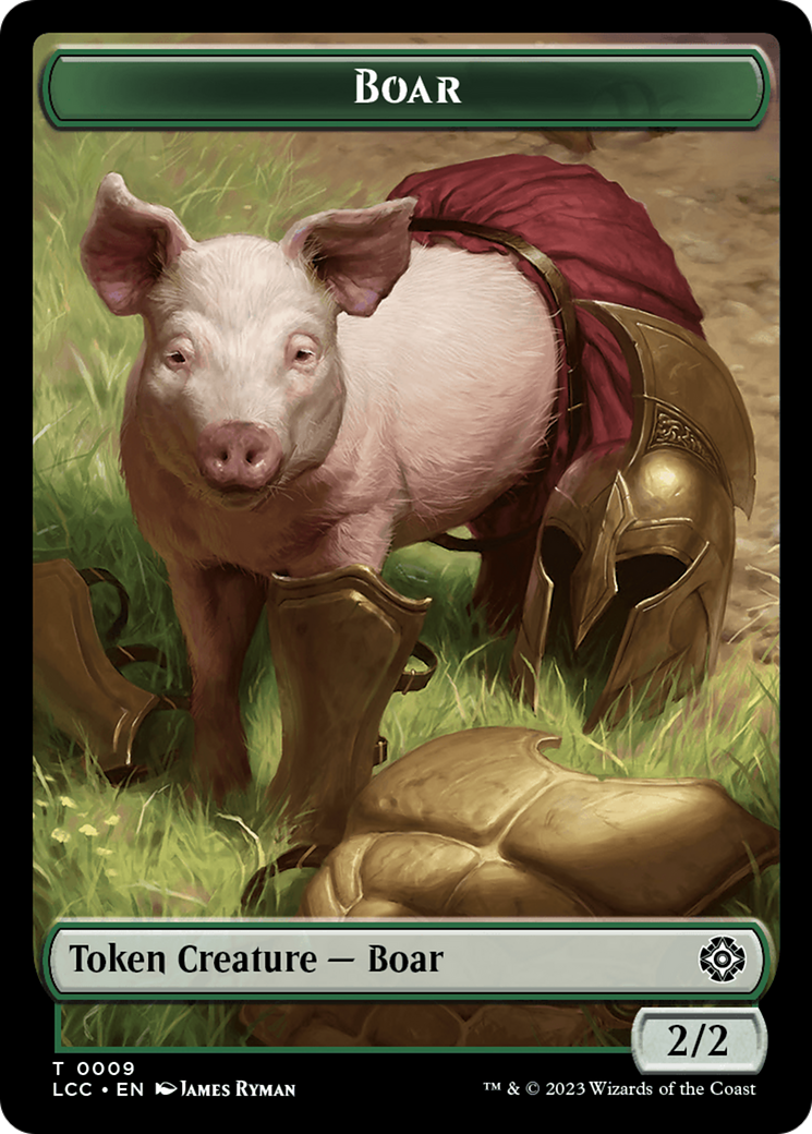 Boar // Merfolk (0005) Double-Sided Token [The Lost Caverns of Ixalan Commander Tokens] | Mega City Incorporated