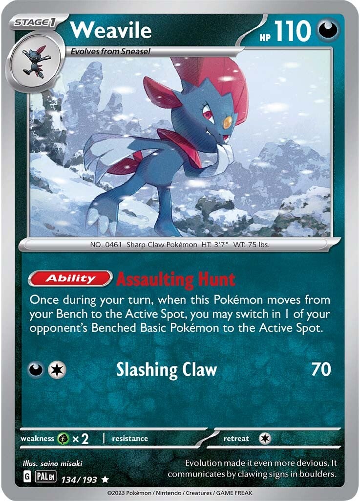 Weavile (134/193) [Scarlet & Violet: Paldea Evolved] | Mega City Incorporated