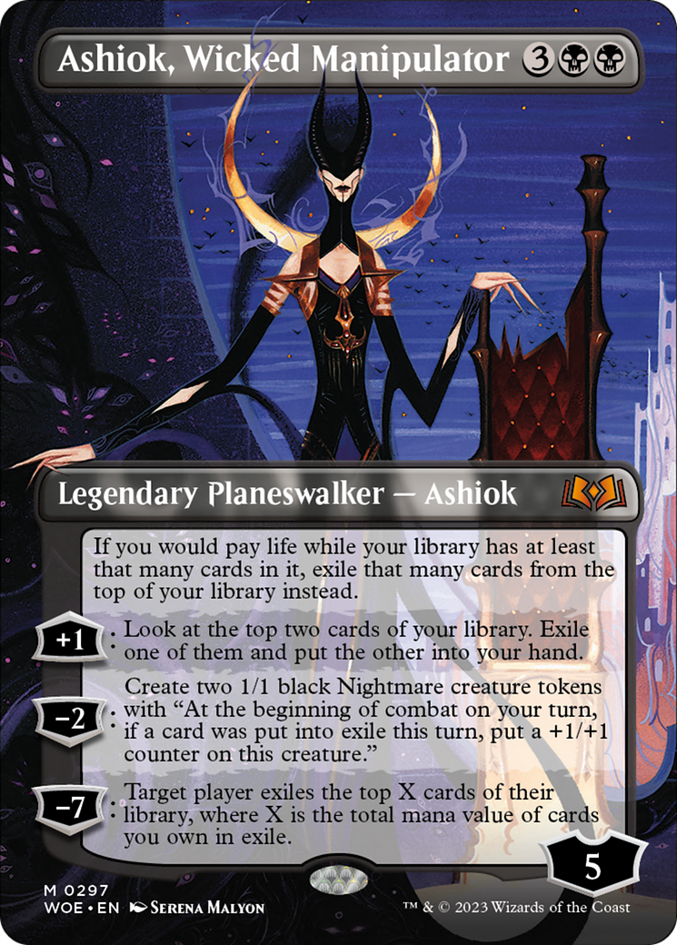 Ashiok, Wicked Manipulator (Borderless Alternate Art) [Wilds of Eldraine] | Mega City Incorporated