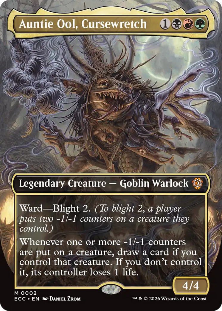Auntie Ool, Cursewretch (Borderless) [Lorwyn Eclipsed Commander] | Mega City Incorporated