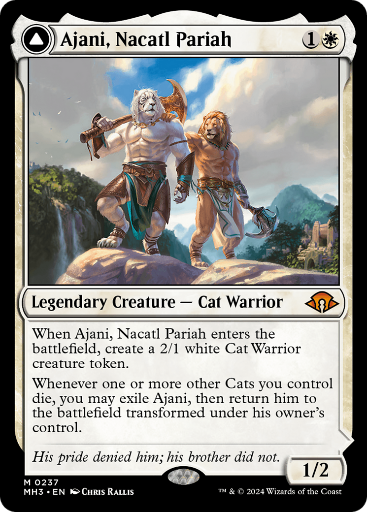 Ajani, Nacatl Pariah // Ajani, Nacatl Avenger [Modern Horizons 3] | Mega City Incorporated