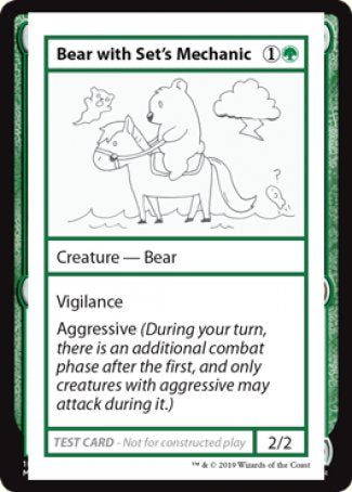 Bear with Set's Mechanic (2021 Edition) [Mystery Booster Playtest Cards] | Mega City Incorporated