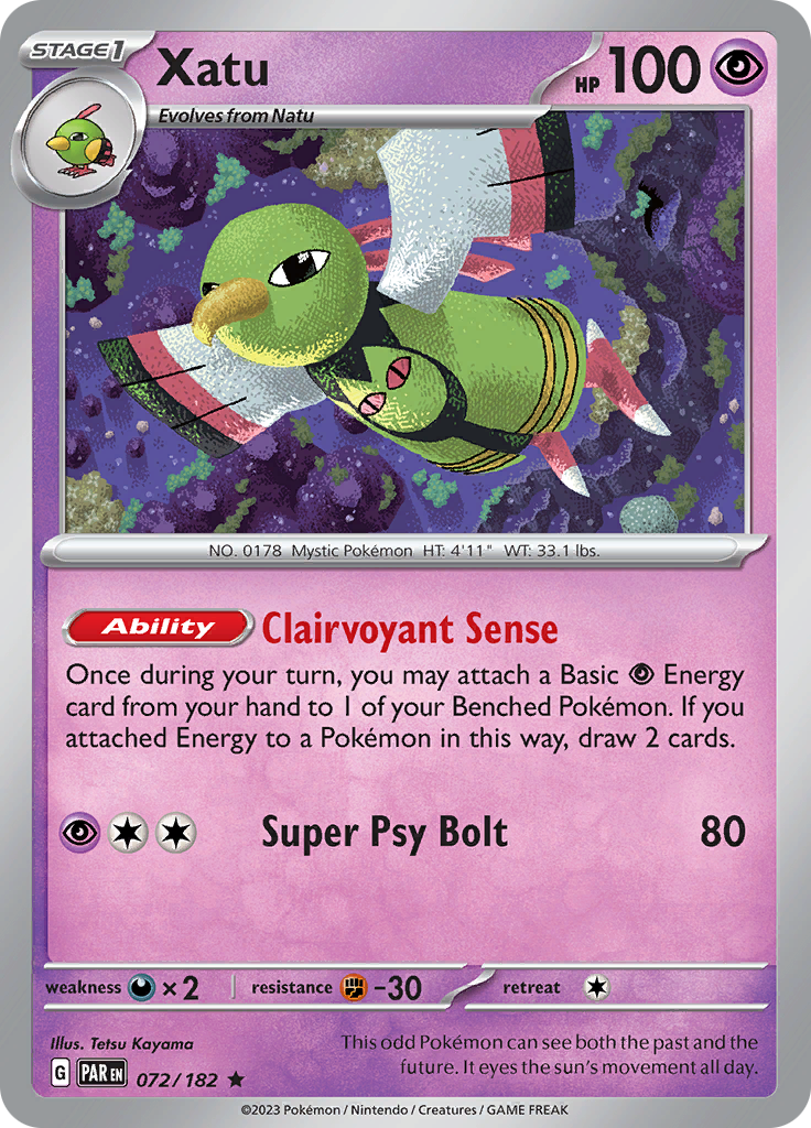 Xatu (072/182) [Scarlet & Violet: Paradox Rift] | Mega City Incorporated